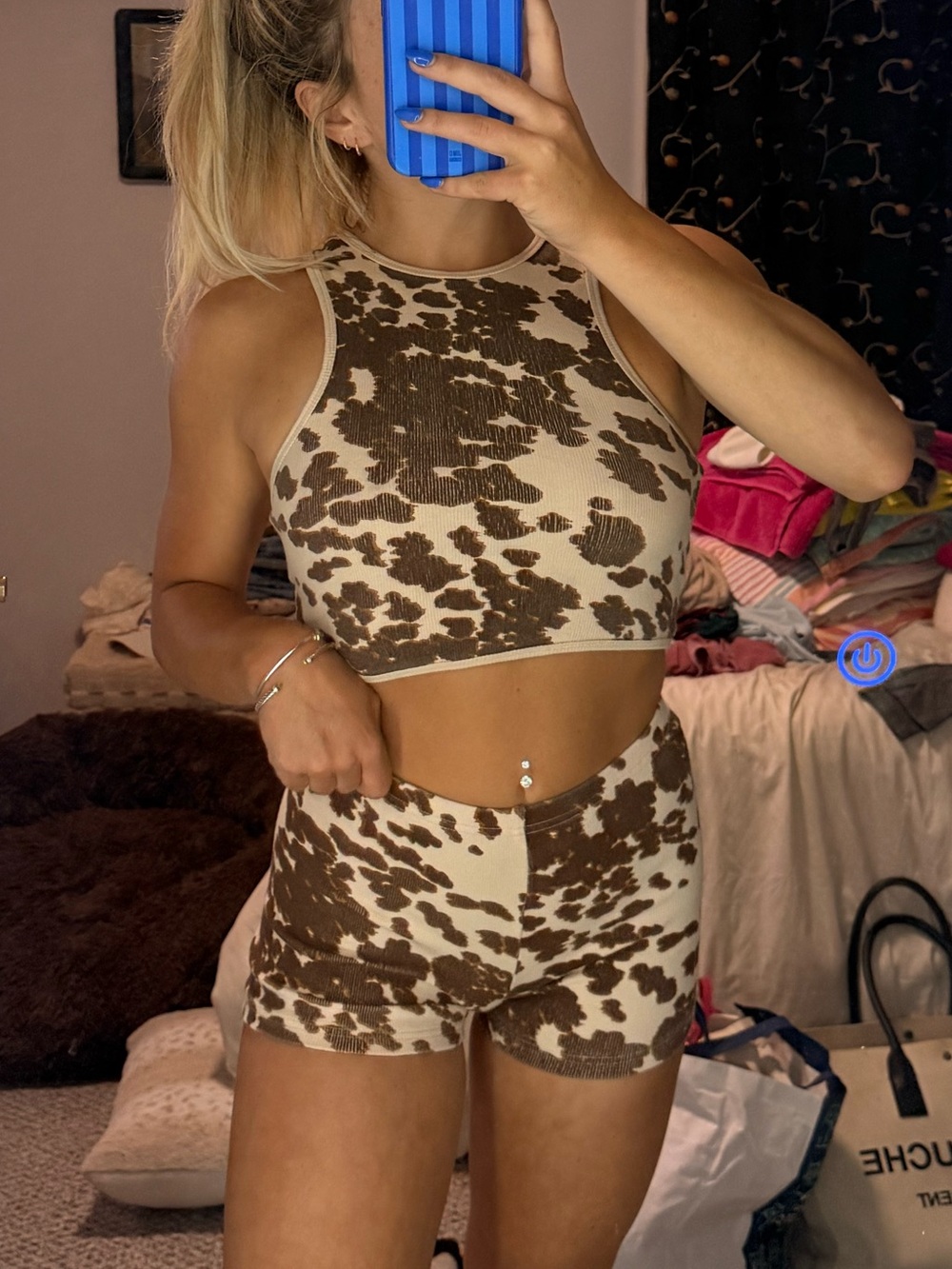 Cow print 2 piece set